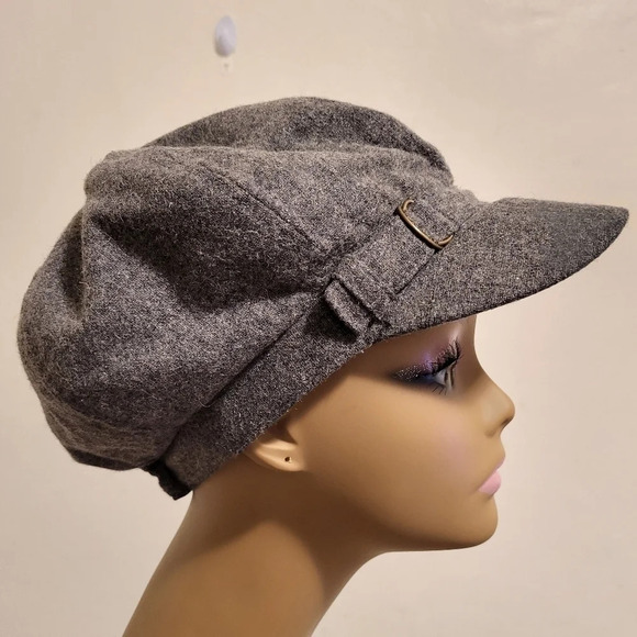 Women's Grey Cabbie Hat - Picture 1 of 7